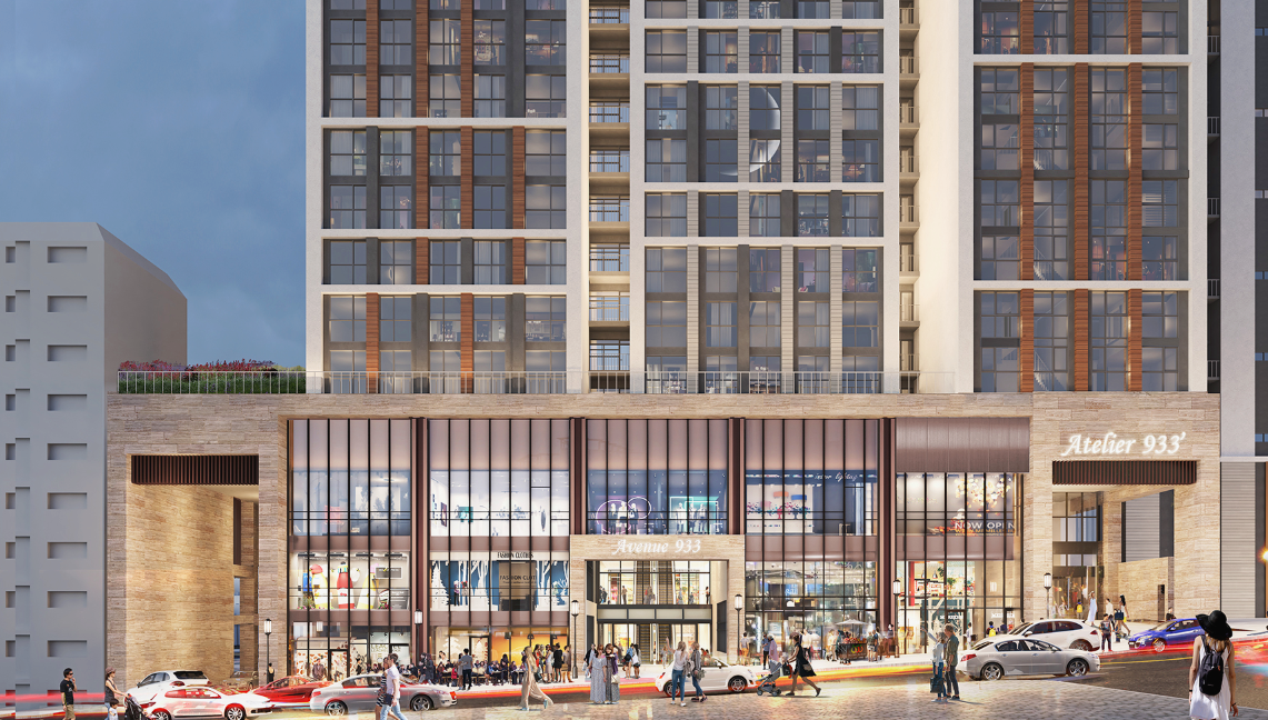 부산진구 아틀리에933 외관과 AVENUE 933 상업시설 전경 이미지