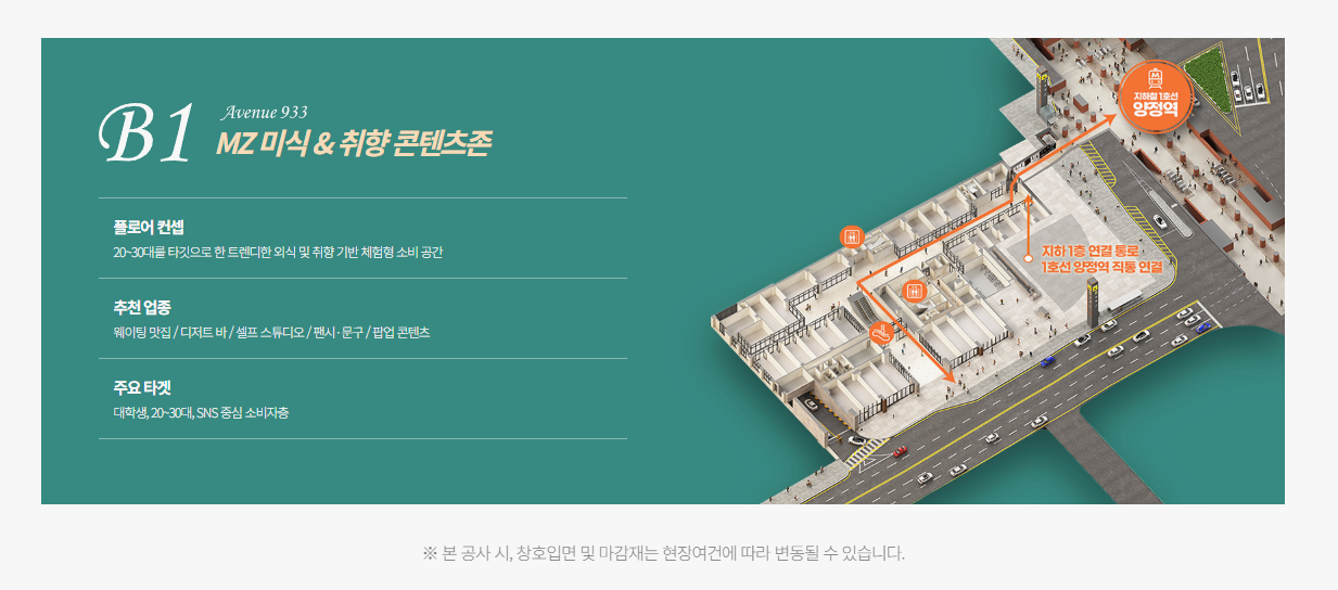 부산진구 메디칼 상가 지하층 공간 가이드 이미지